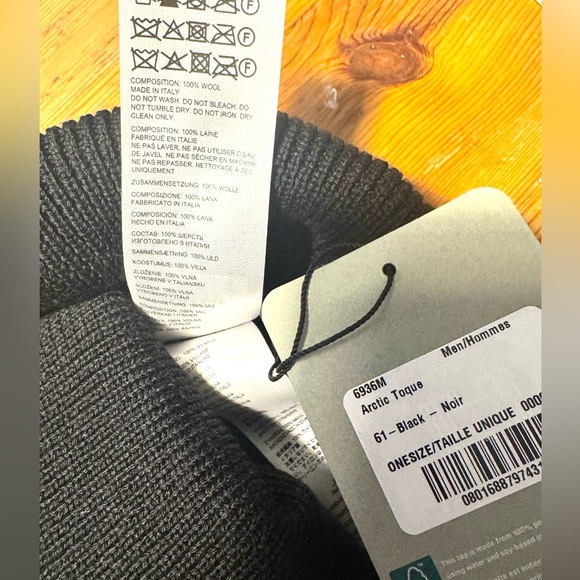 Canada Goose 100% Genuine BLACK Knit Heather w/Artic Logo,UNISEX-One Size,NWT - Picture 8 of 8